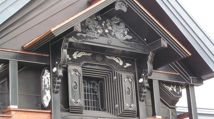 高木酒造株式会社　様　伽羅蔵　幻の黒磨き漆喰彫刻